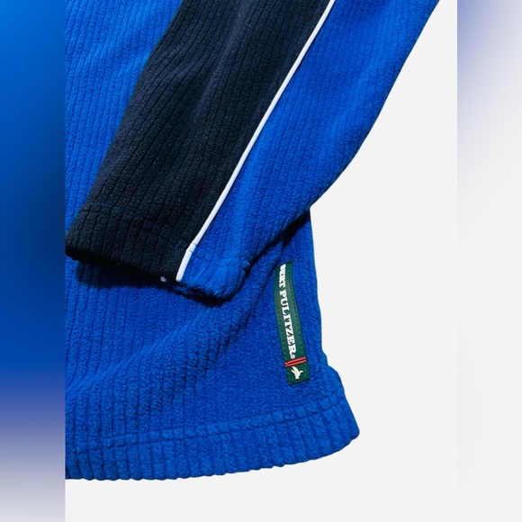 Vintage Bert Pulitzer Collectors Edition Blue Fleece Pull Over Sweatshirt XL - Picture 3 of 7